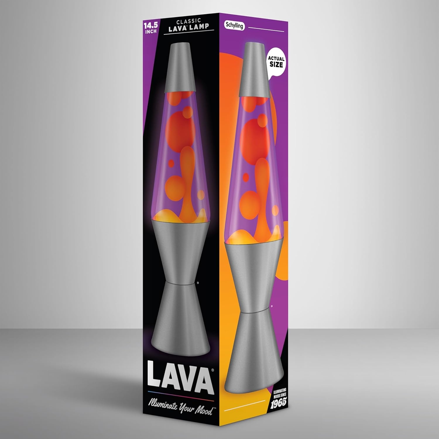 Lava Lamp - 14.5" Purple Sunset - The Original Motion Light - Yellow Wax And Purple Liquid - Item #2635 - Image 9