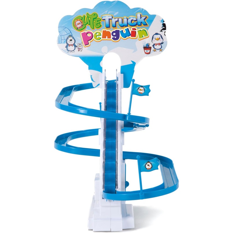 Arsuk Penguin Race Game Toy Playful Musical Roller Coaster Track Playset With Music & Led Flashing Lights On/Off Button For Toddlers And Kids Gift - Image 2