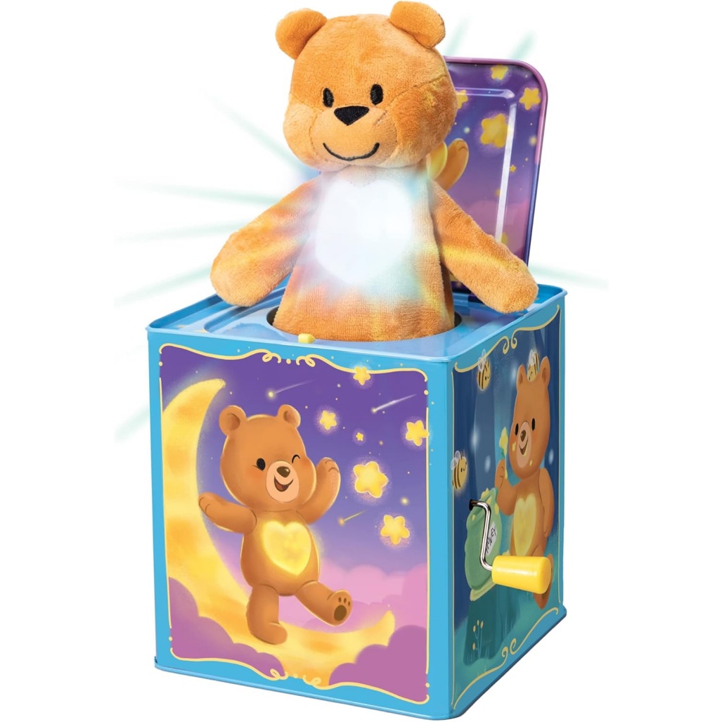 Schylling-Teddy Bear Pop N Glow Jack In The Box-18+Mo-Tpgjb, Small - Image 6