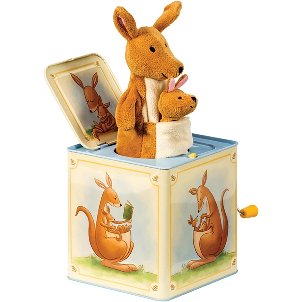 Schylling: Jack In Box - Kangaroo - Classic Pop-Up Music Toy, Momma & Baby Joey Finger Puppet, Plays Song Pop Goes The Weasel, Toddler & Kids 18Mo+ - Image 5