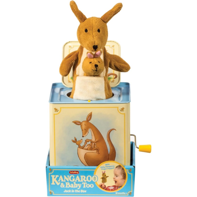 Schylling: Jack In Box - Kangaroo - Classic Pop-Up Music Toy, Momma & Baby Joey Finger Puppet, Plays Song Pop Goes The Weasel, Toddler & Kids 18Mo+ - Image 6