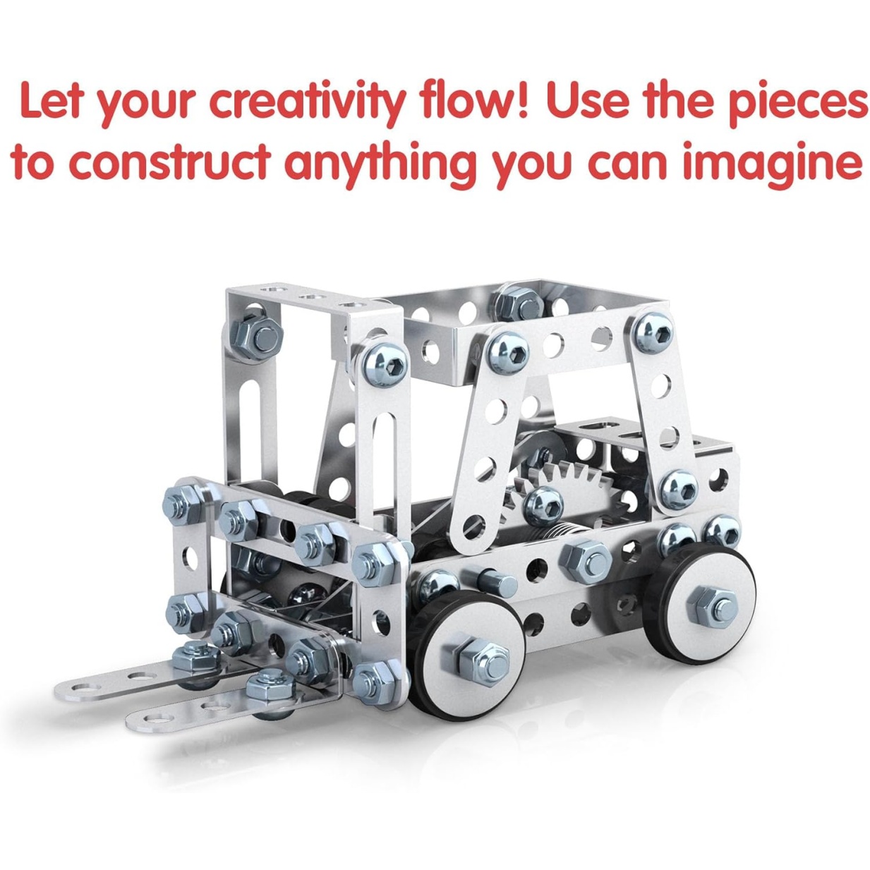 Schylling Steel Works Mechanical Multi-Model - Steel Building Set - Includes 300 Pieces, Tools, And Instructions To Make 10 Different Models - Ages 8 And Up - Image 6