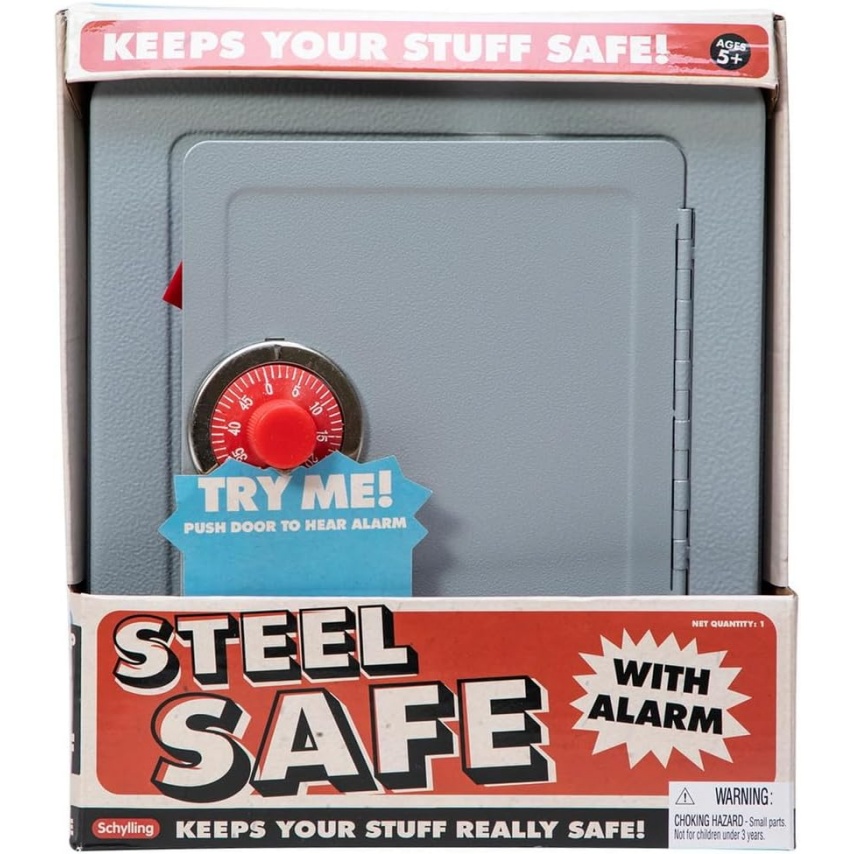 Schylling Steel Safe With Alarm - Kids Silver Metal Safe With Combination Lock And Alarm - Ages 5 And Up - Image 6
