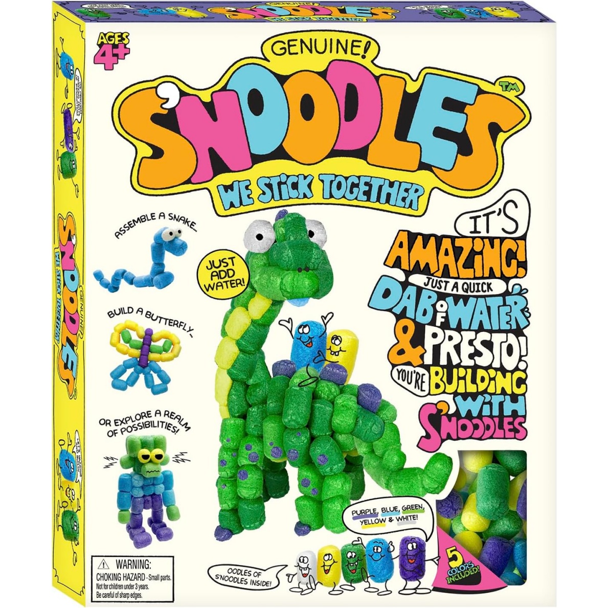 Schylling S'noodles - Creative Building Craft Kit - Just Add Water - Ages 4 And Up - One Kit