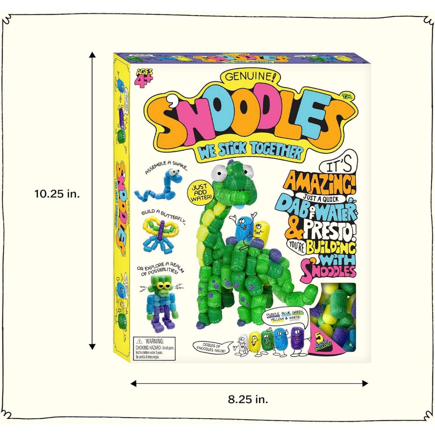 Schylling S'noodles - Creative Building Craft Kit - Just Add Water - Ages 4 And Up - One Kit - Image 6