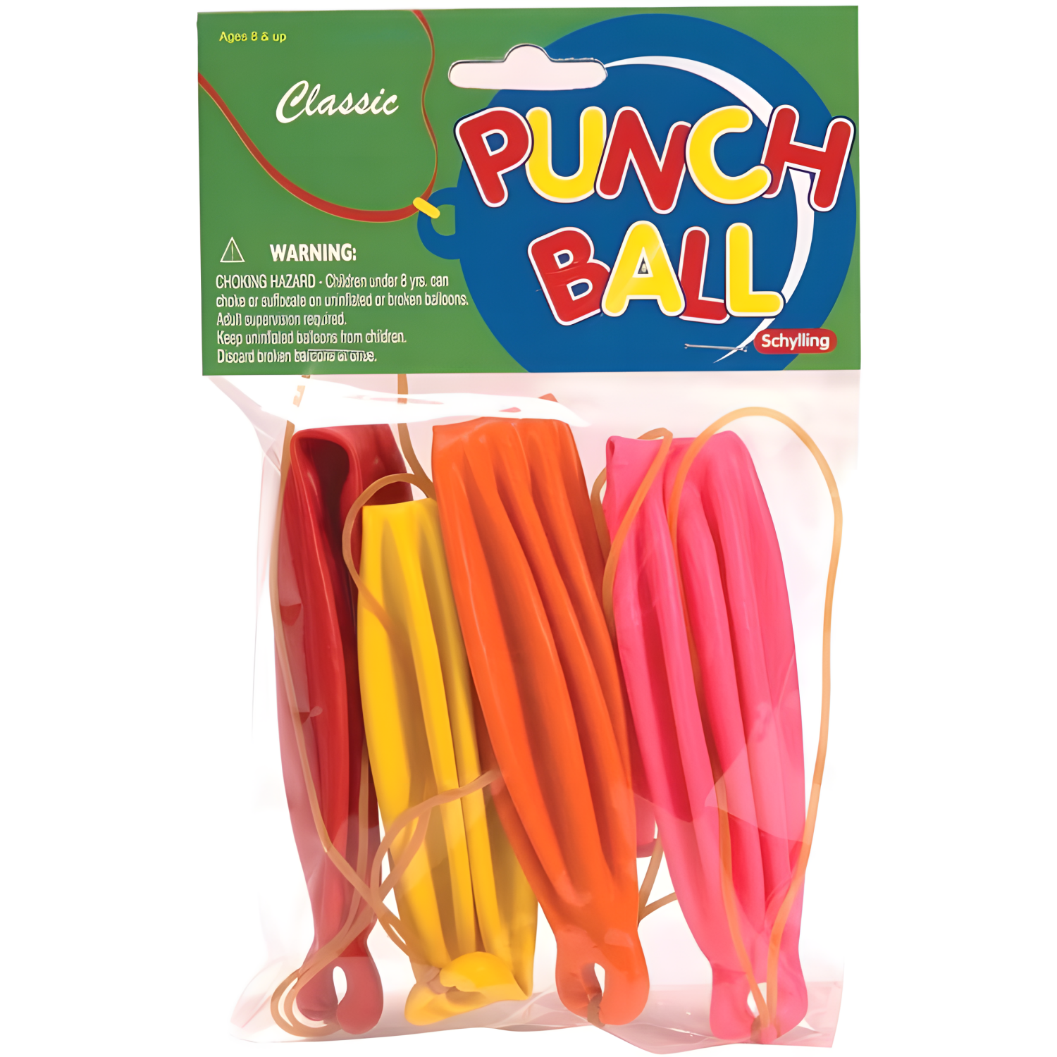 Schylling Punch Balloons - Includes 4 Balloons - Color May Vary (Pack Of 1)