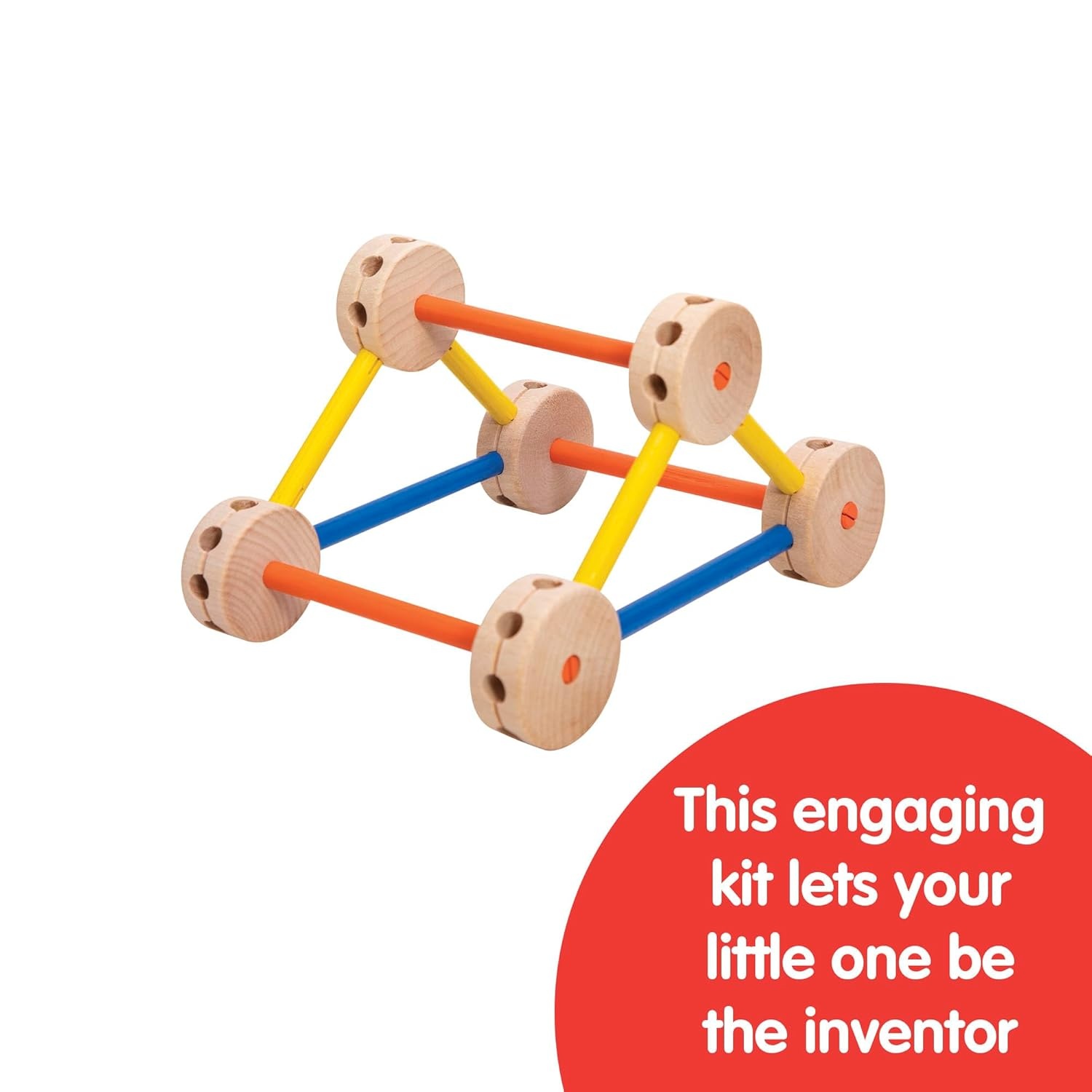 Schylling Mkt Super Makit Classic Wood Construction Toy, 3+ Years, 70-Pieces (1 Ea) - Image 7