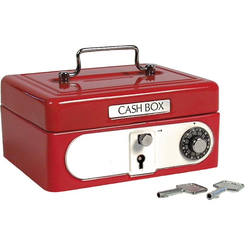 Schylling Locking Cash Box Red, 1 Ea