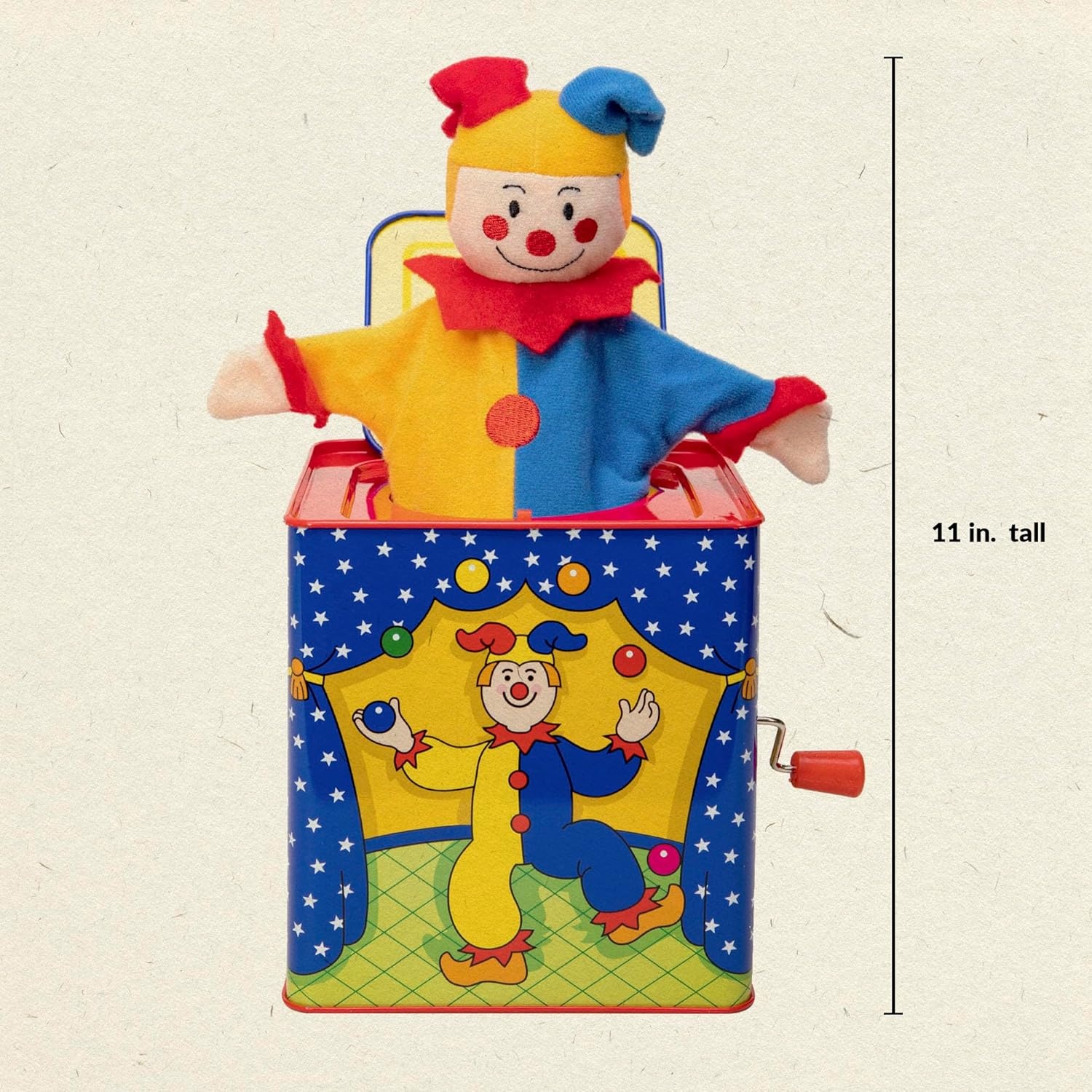 Schylling Jester Jack In The Box - Classic Children's Musical Toy - Colorful And Durable Tin Box With Silly Jester Plush - Age 18 Months And Up - Image 3