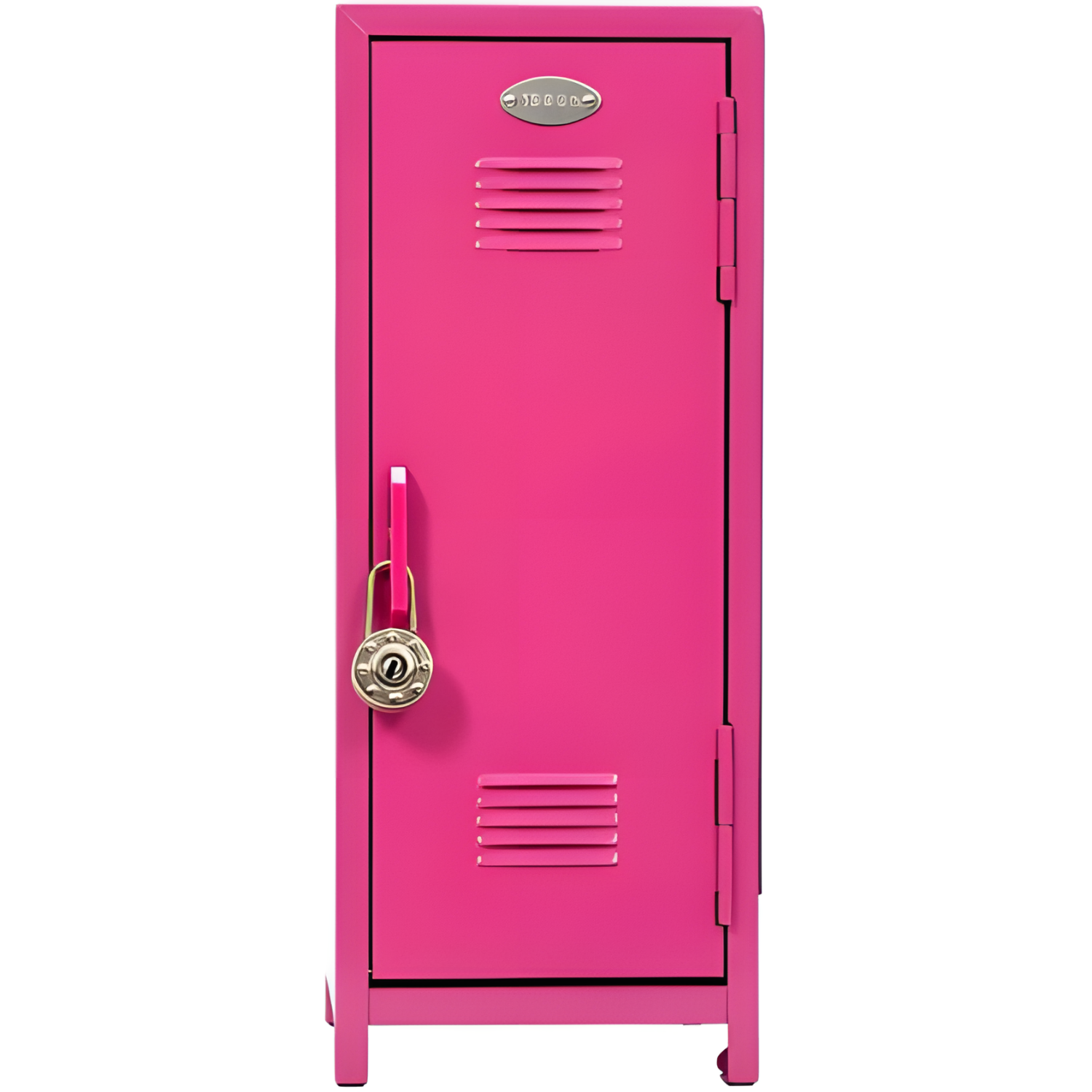 Schylling Girls Talk Pink Mini Locker - 11.25" Decorative Metal Storage Locker With 17 Mix-And-Match Magnets, Lock, And Keys - Ages 4-12 - Image 5