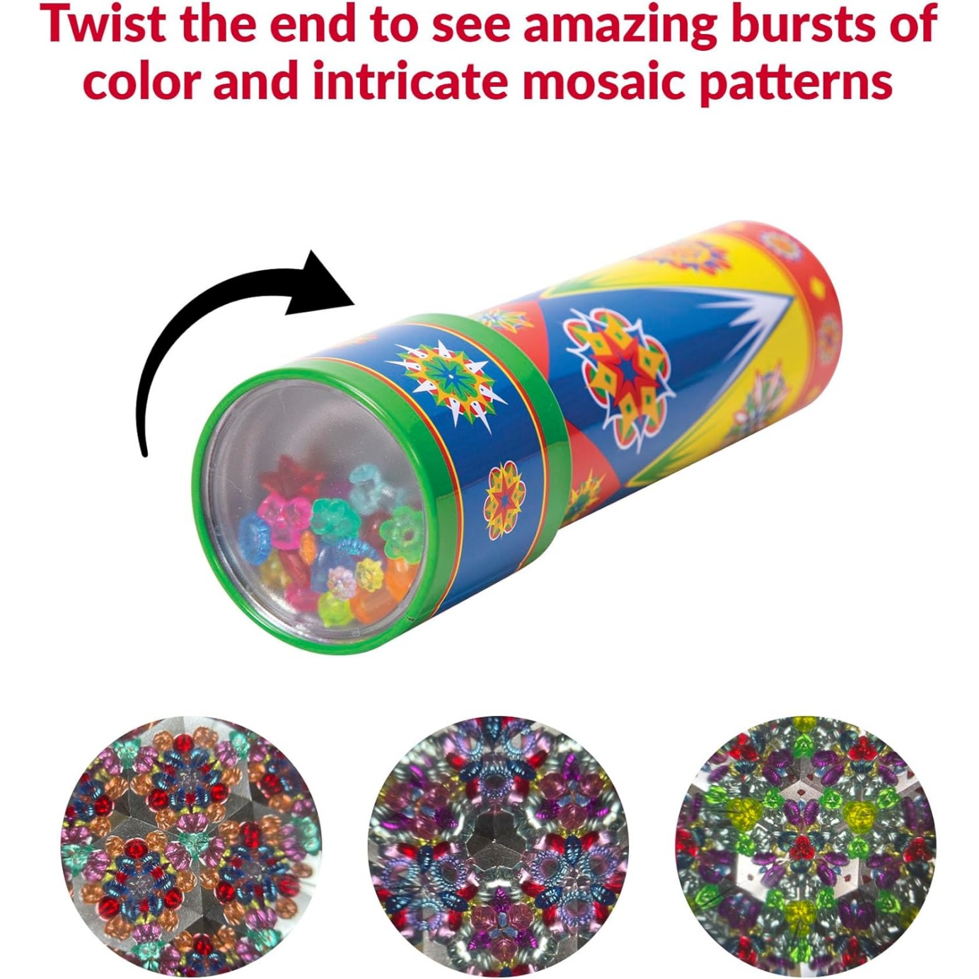 Schylling Classic Tin Kaleidoscope - Fun, Colorful Pattern-Changing Toy - Durable Tin With Multicolored Beads - Ages 3 And Up - One Piece - Image 2