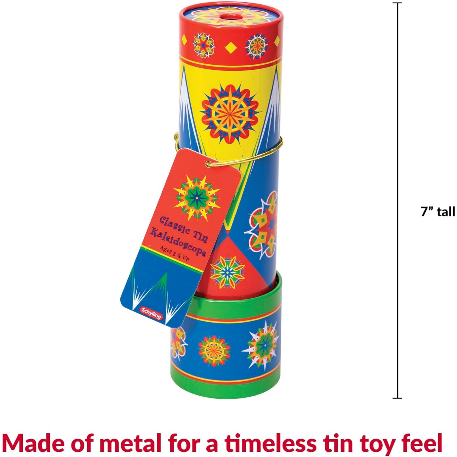 Schylling Classic Tin Kaleidoscope - Fun, Colorful Pattern-Changing Toy - Durable Tin With Multicolored Beads - Ages 3 And Up - One Piece - Image 4