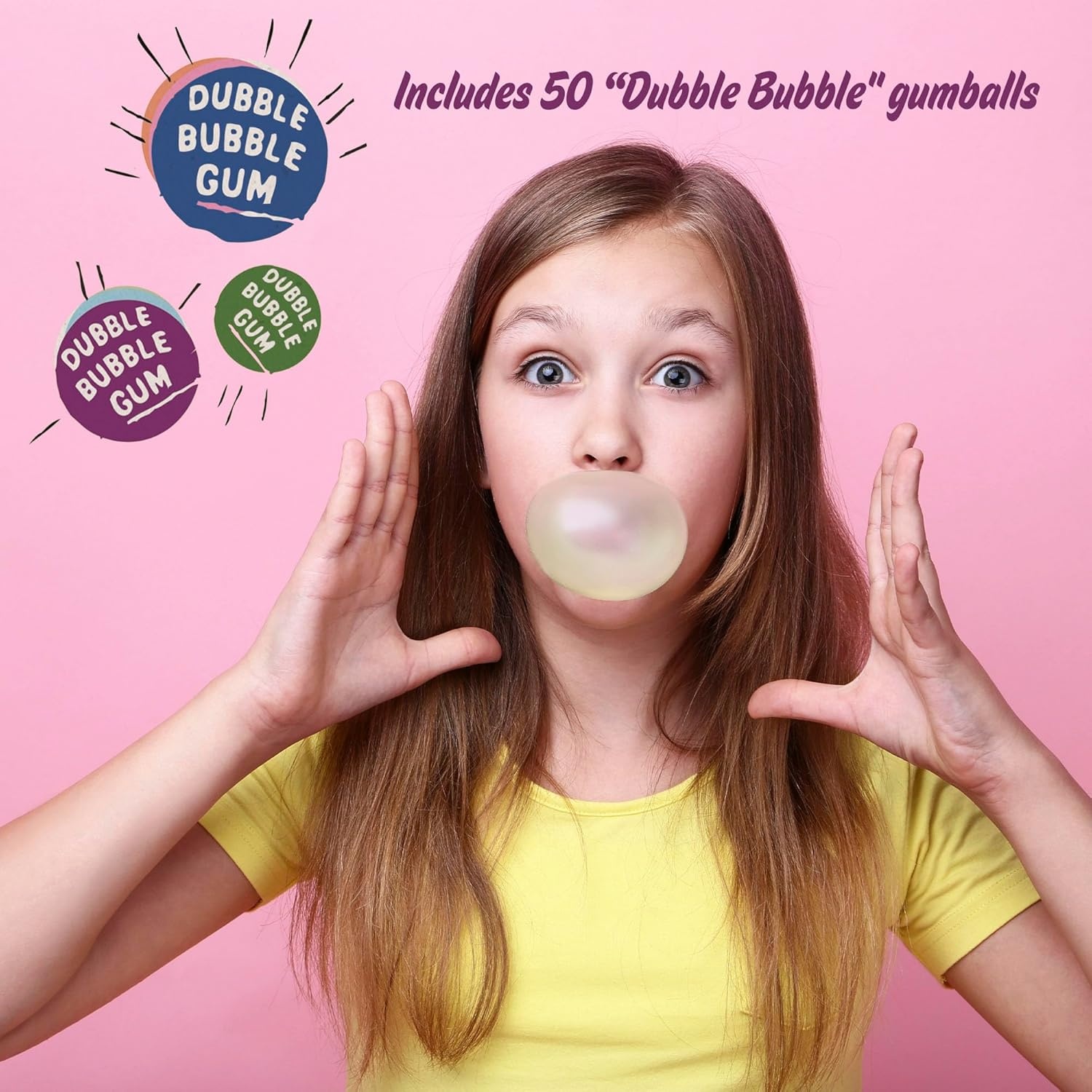 Schylling Brand Classic Retro Gumball Coin Bank - 8.5" Tall - Includes 45 Dubble Bubble Gumballs - Ages 3+ - Image 4