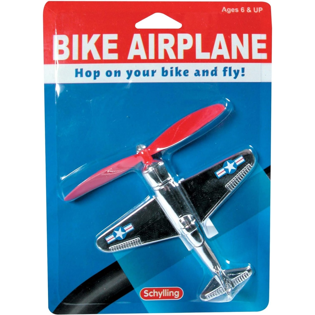 Schylling Bike Airplane - Bicycle Accessory For Handlebars With Oversized Spinning Propeller - Includes Airplane And Mounting Equipment - Ages 6 And Up - One Airplane - Image 2