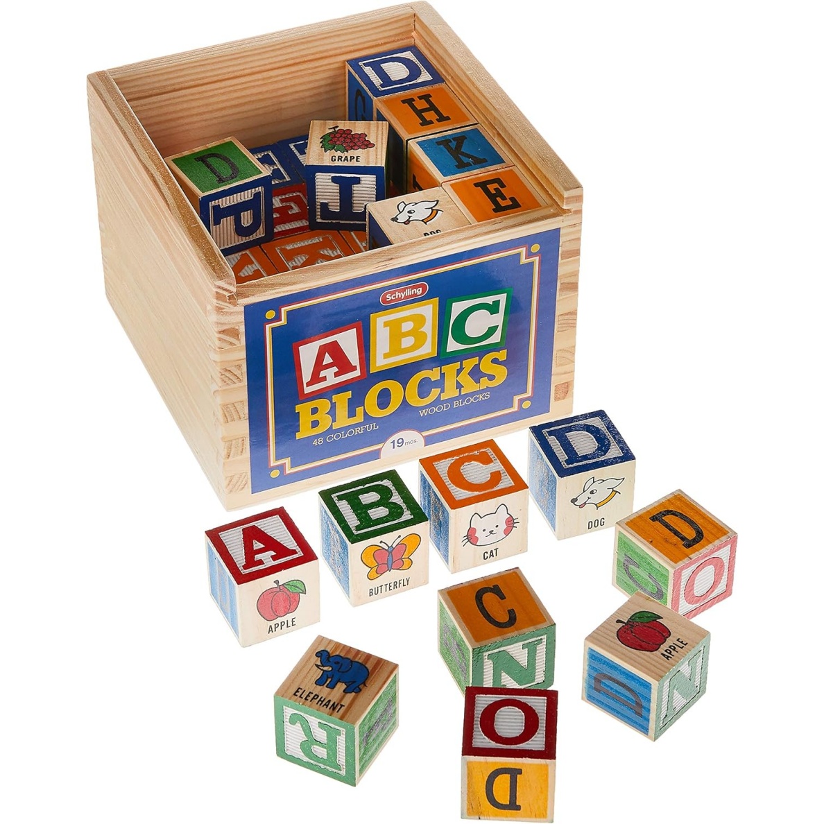 Schylling Abc Wooden Alphabet Blocks Toy - Image 2