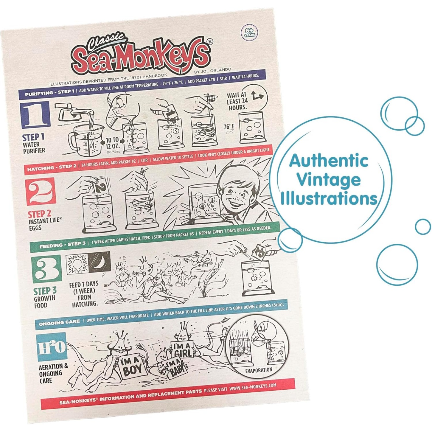 Sea-Monkeys: Retro Instant Life Kit - Tiny Brine Shrimp Growth Set, World's Only Instant Pet, Create Life, Just Add Water, Educational Kit, Kids 6+ - Image 4