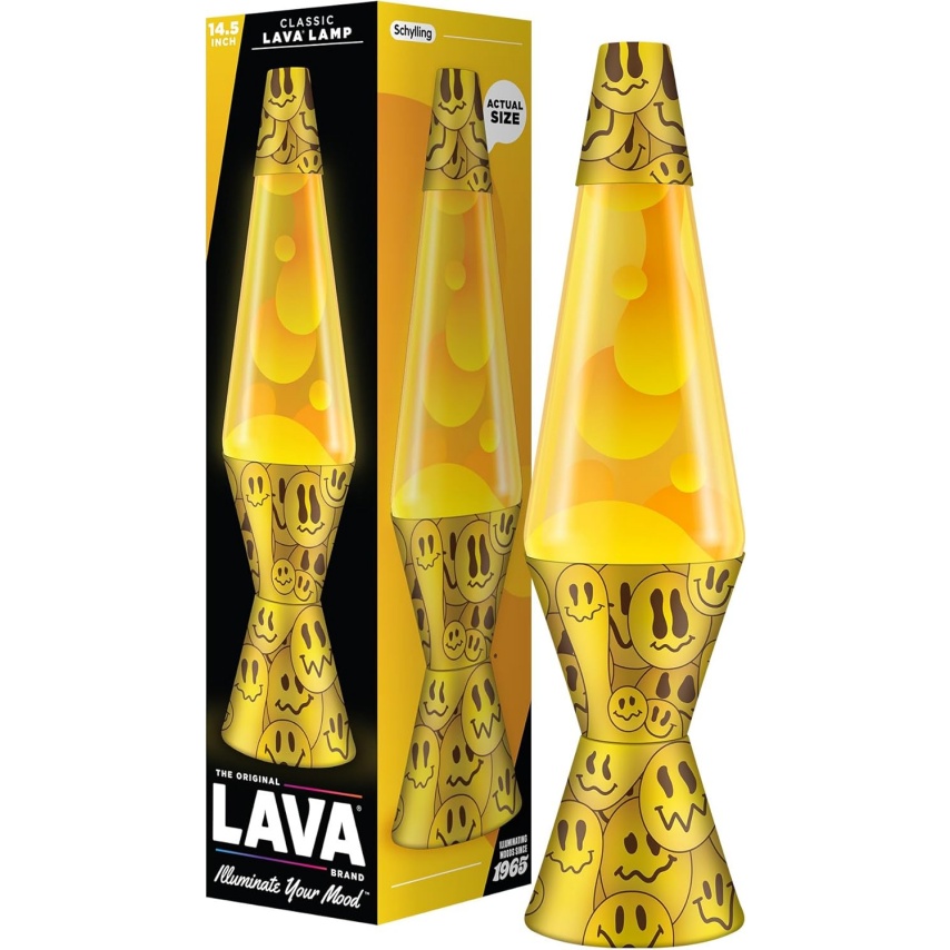 Lava The Original Lamp - 14.5" Neon Pink - Classic Liquid Motion Lamp - Green/Yellow And Blue Liquid - Item #2383 - Image 9